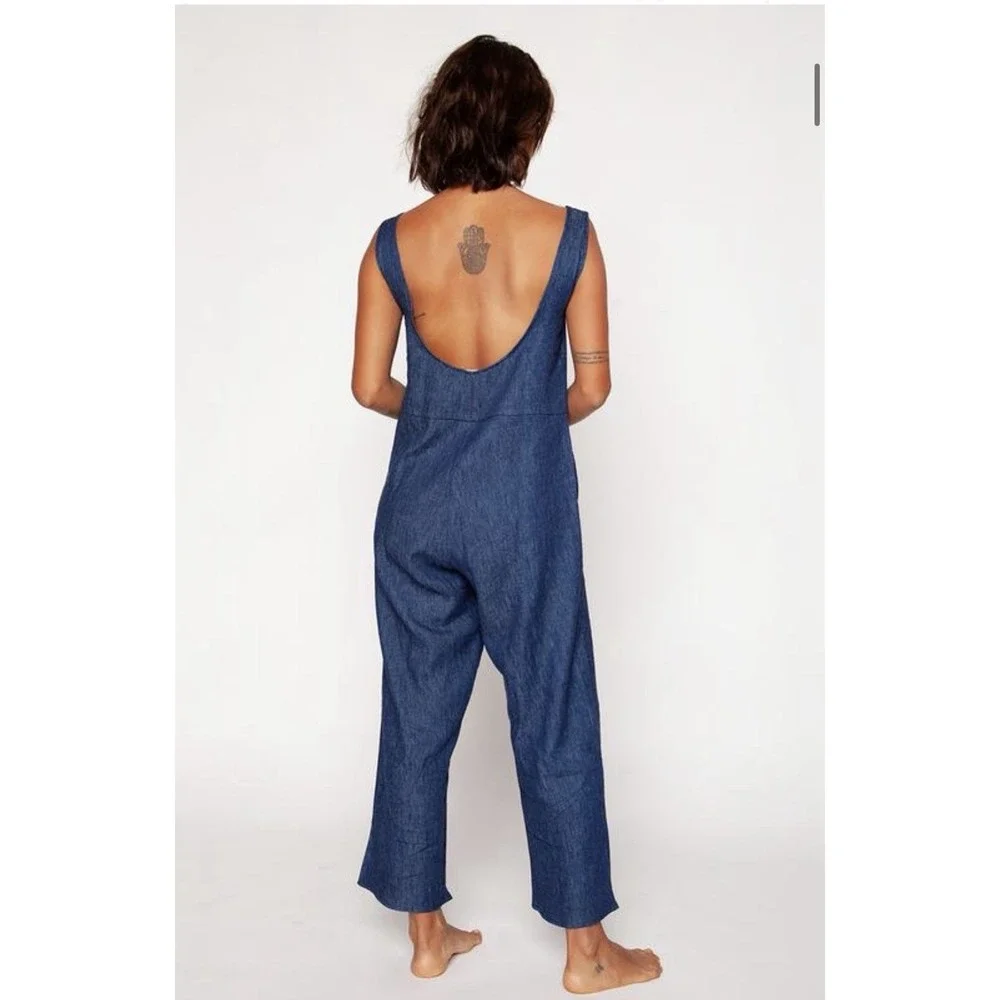 The Seea BILLIE Jumpsuit Hemp Denim Size M Overalls Beach - Picture 4 of 13